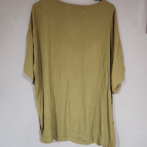 Chaus 2 Piece Set Blouse And Skirt Olive Greeb Sz 8 - Picture 4 of 5